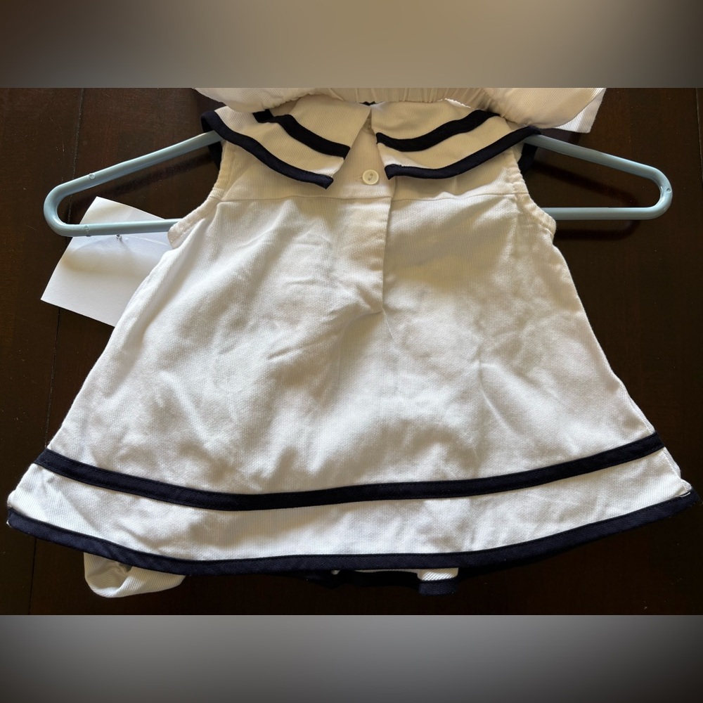 Rare Editions White and Navy Baby Outfit - Picture 4 of 10